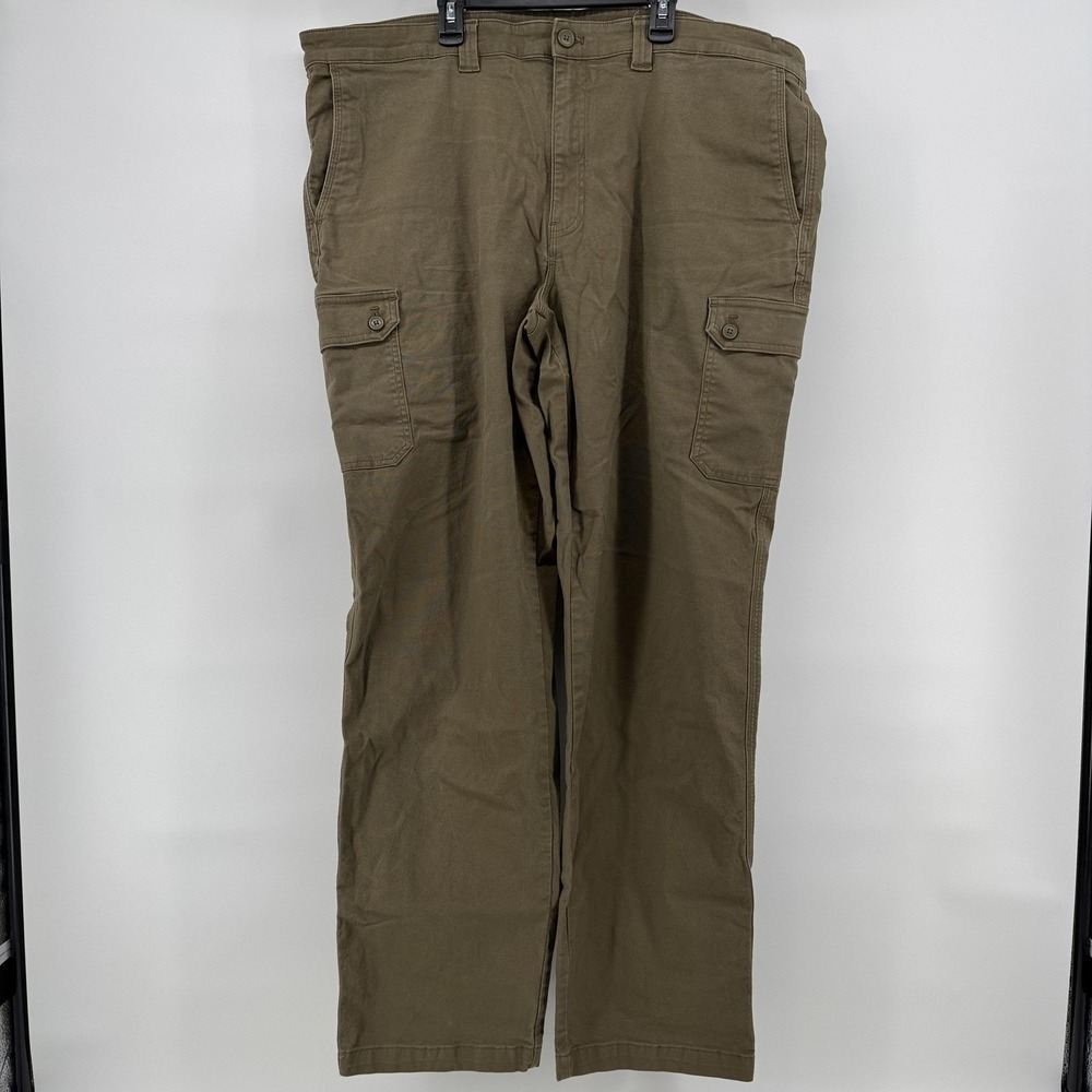 SCOTTeVEST Cargo Pants Mens 42x34 Green Travel Utility Tech Pockets Casual